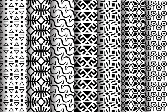 Download Abstract Vector Black and White Patterns - Patterns Collection