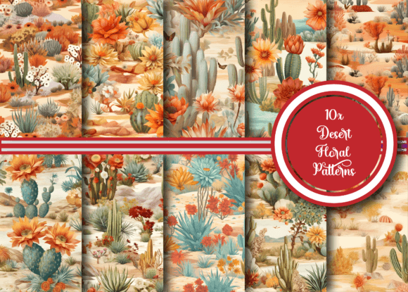 Download Desert Oasis Floral Patterns Collection - Patterns Collection