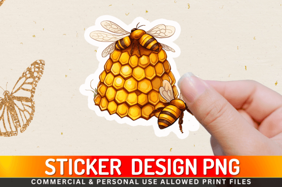 Download Bee Hive Sticker Design - Sticker design Collection