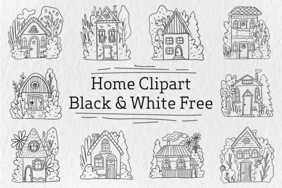 Download Home Clipart Black and White Free - Premium Resources