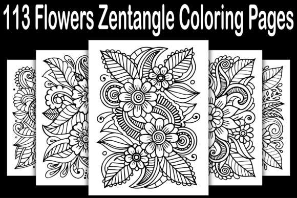 Download 113 Flowers Zentangle Coloring Pages - Flower Collection