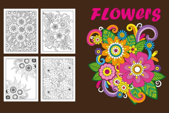 Download Flowers Coloring Pages &amp; Books Adults - Flower Collection