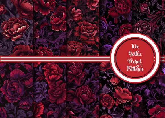Download Gothic Floral Patterns Collection - Patterns Collection
