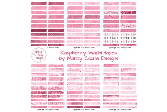 Download Raspberry Digital Washi Tape Printable - Premium Bundle