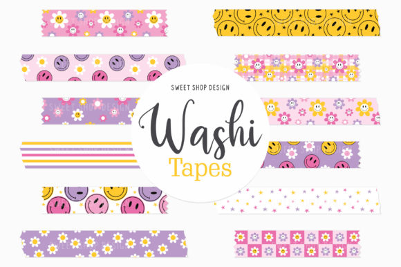 Download Digital Washi Tape HAPPY SMILEY - Premium Resources
