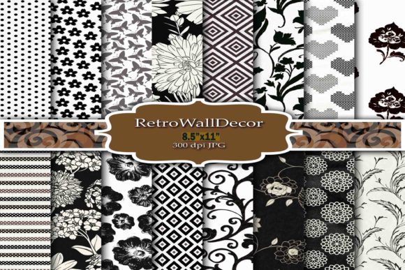Download Black and White Digital Paper Pack 8.5 - Black and white Collection