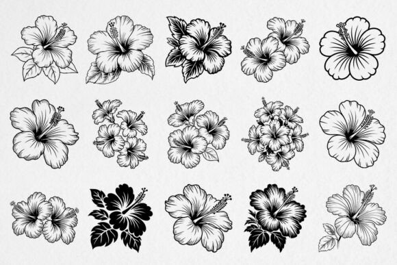 Download Hibiscus Flower SVG Bundle - Flower Collection