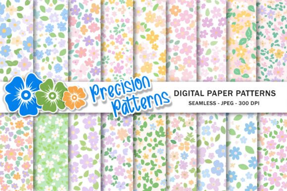 Download Summer Pink Ditsy Floral Patterns - Patterns Collection