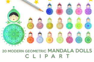 Download Modern Geometric Mandala Dolls - Modern Collection