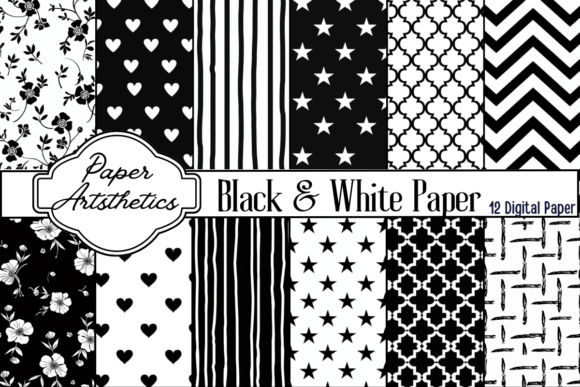 Download Black and White Digital Paper Pattern - Premium Resources